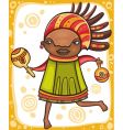 Ethnic girl vector image