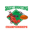 Crayfish Lobster Target Skeet Shooting vector image