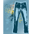 Jeans background vector image