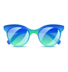 Blue sunglasses isolated on white Blue sunglasses isolated on white vector image