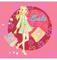 Shopping girl young sexy vector image