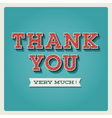 Thank you card vector image