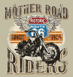 Route 66 rider vector image