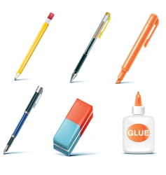 Office icon set vector image