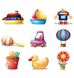 Different kinds of toys vector image