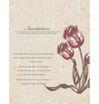 Grunge floral background vector image