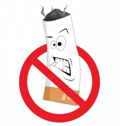 2008186 cartoon no smoking sign vector image
