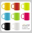Colorful mugs vector image