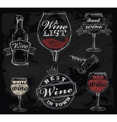 Chalk wine vector image