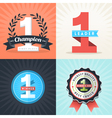 Number One First Place Winner ribbons and badges vector image