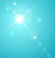 Abstract star with lenses flare - vector image