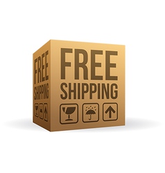 Free Shipping Box vector image