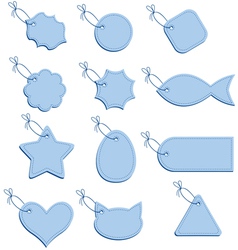 Labels blue vector image