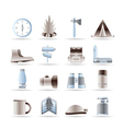Tourism and holiday icons vector image