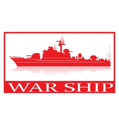 Warship vector image