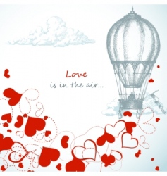 Love is in the air vector image
