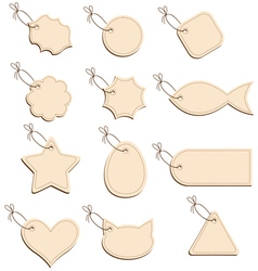 Labels beige vector image
