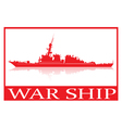 Warship vector image