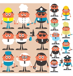 Occupations vector image