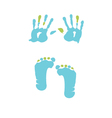 Footprint and handprint vector image