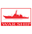 Warship vector image
