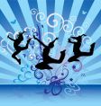 Dancing girls vector image