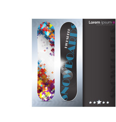 Snowboards template abstract vector image