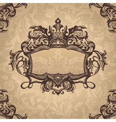Retro royal vintage frame vector image