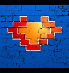 Graffiti heart vector image