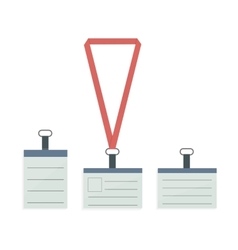 Id Badge with Lanyard vector image