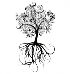 Decorative tree vector image