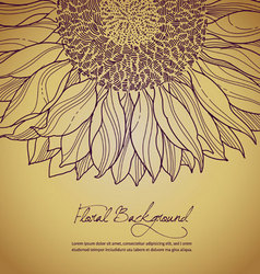 Floral sketch vector image