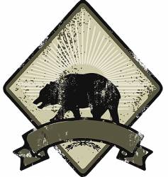 Bear army emblem vector image