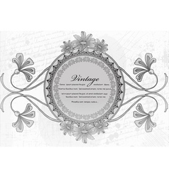 Vintage floral frame vector image