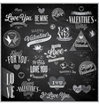 Valentine emblems chalk vector image