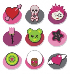 Kids emo icons vector image
