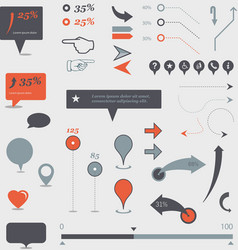 Map and Graph Markers vector image
