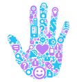Concept of human hand vector image