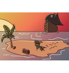 Pirate treasure vector image
