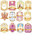 Pastel labels vector image