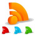 RSS feed icon set vector image