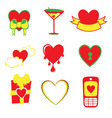 Love icons vector image