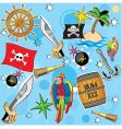 Pirate background vector image
