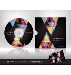 Cd cover design template vector image