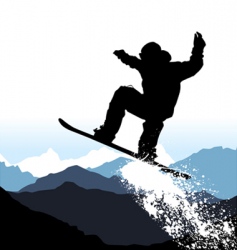 Snowboarding vector image