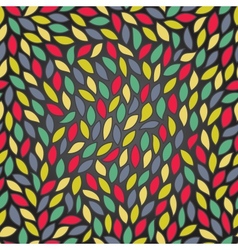 Abstract seamless pattern with colored leaves vector image
