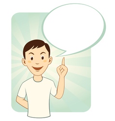 Cartoon Man With Speech Bubble vector image
