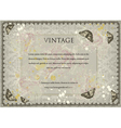 Grunge floral frame vector image