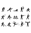 Sport people silhouettes icon vector image