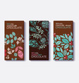 Set of chocolate bar package designs with Set of chocolate bar package designs with vector image